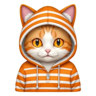 Cat wearing hoodie sticker