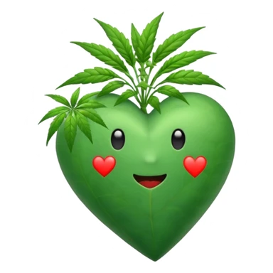 Animated weed heart sticker