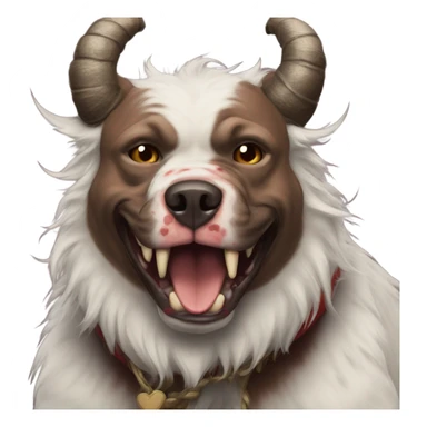 Krampus with a pitbull sticker