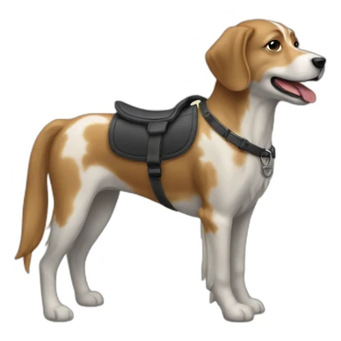 Chien sur un cheval sticker