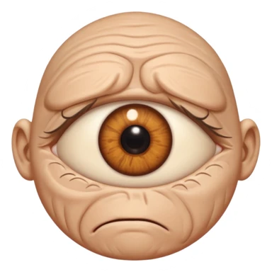 an ugly look in the corner of the eye  sticker