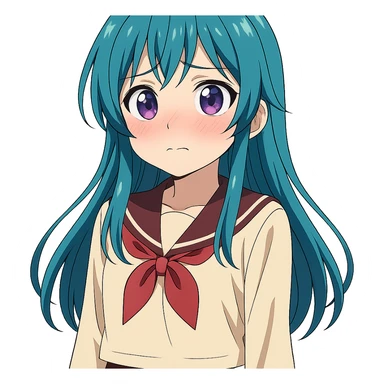 Anime-style character of юки суо with expressive eyes and vibrant colors sticker