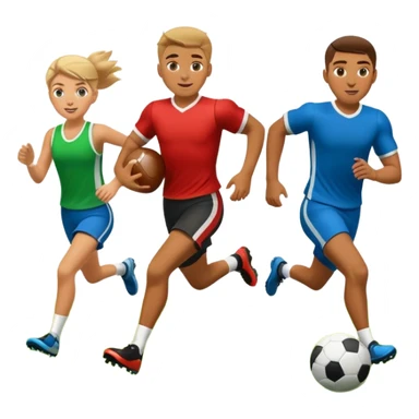 People playing football on the field sticker