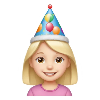 a little girl with birthday hat















 sticker