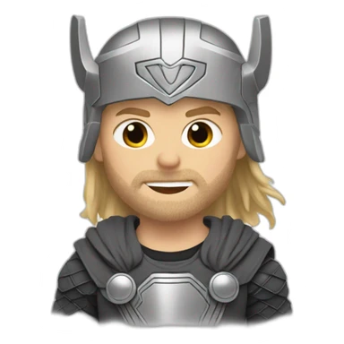 Thor wears a Sweatshirt with the word Sude on it sticker