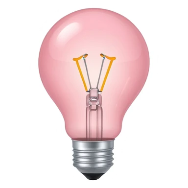 light pink light bulb apple emoji style variation 3 sticker