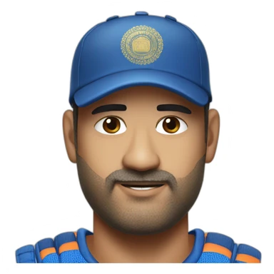 MSDhoni+cricketer+blue jersey sticker