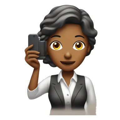 Lady corporate business owner shooting food photos & videos with her phone sticker