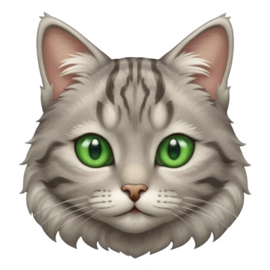 Silver tabby cat face sticker