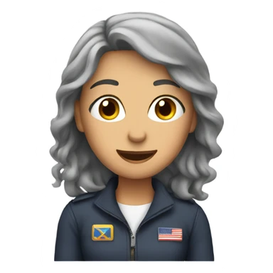 Julia in a plane sticker