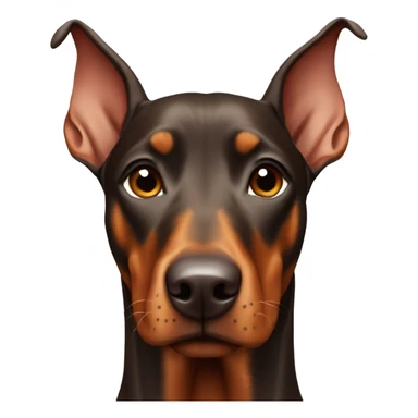 rust colored doberman pinscher sticker