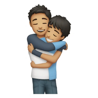 boys Hugging sticker