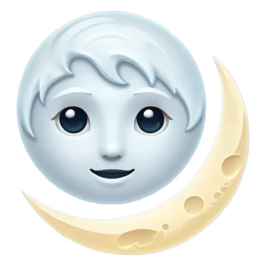 Sparkle White Moon  sticker