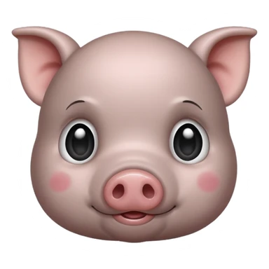 baby pig gray colored  sticker