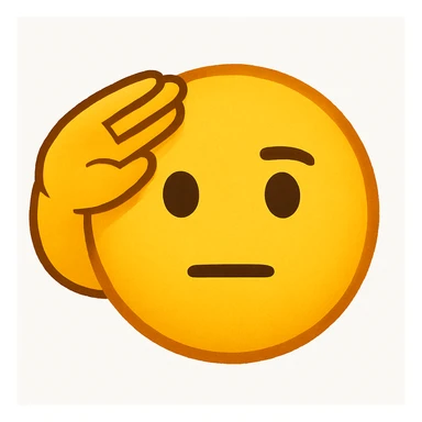 yellow face with salute sticker