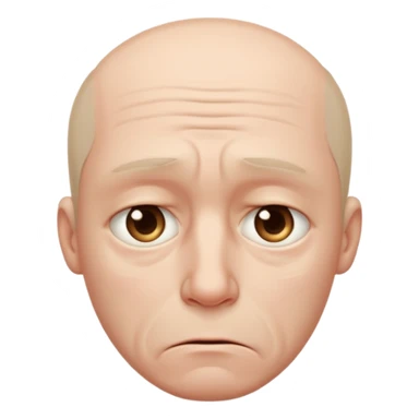 sad male face sticker