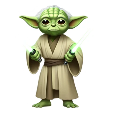 Yoda with Light s sticker