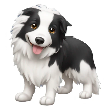border collie with a bichón maltés  sticker