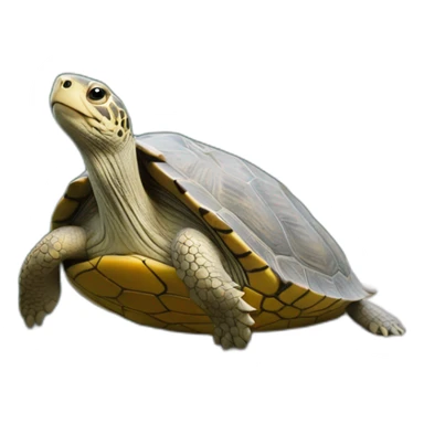 Une tortue sur une loutre sticker