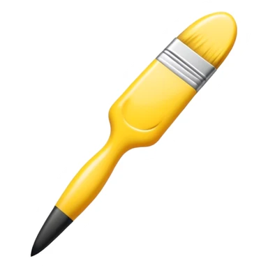 A digital paintbrush hovering in the air, drawing an incomplete emoji with smooth, sketch-like lines. Tiny sparkles and creative energy flow from the brush, giving the sense of creation. Minimalist, clean, and modern digital illustration, perfect for an empty state UI. sticker