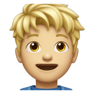 Blonde kid mewing sticker