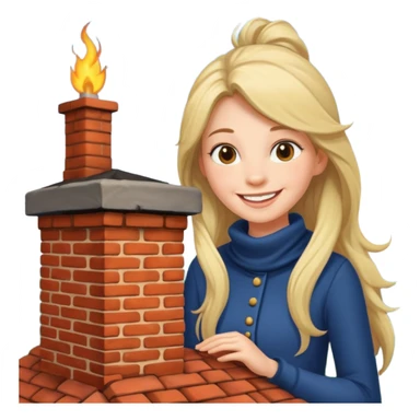 Hot Female on a chimney sticker