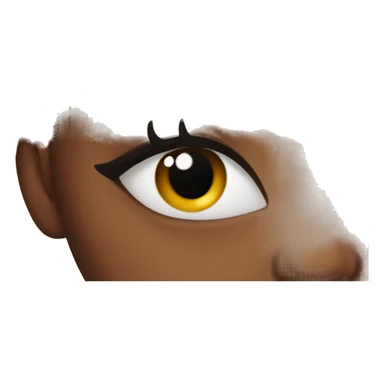 Black girl with long eyelashes sticker