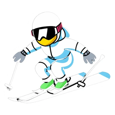 Ski fast sticker