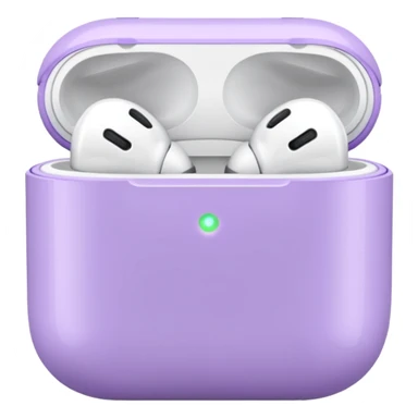 airpods in a lavender case sticker