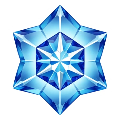 Blue Gem with an Ice Flake Inside sticker