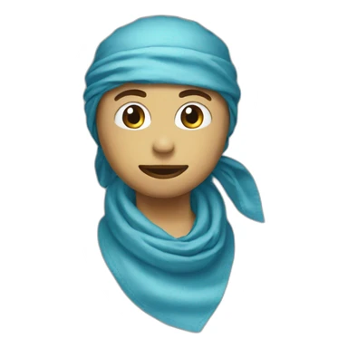 Bandana bleu sticker