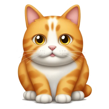 Fat orange cat with white spots sticker