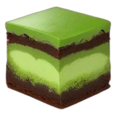 Matcha brownie cake sticker