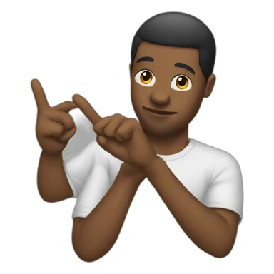 Black man doing gang signs sticker