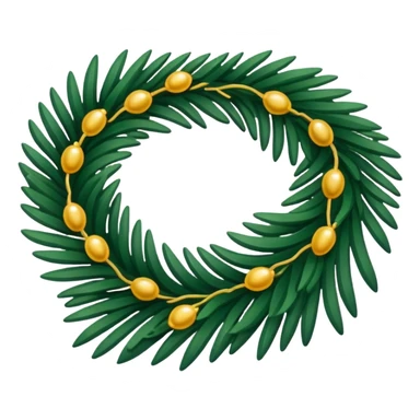 Holiday garland laying horizontally sticker