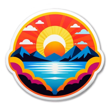 Beautiful sunrise sticker