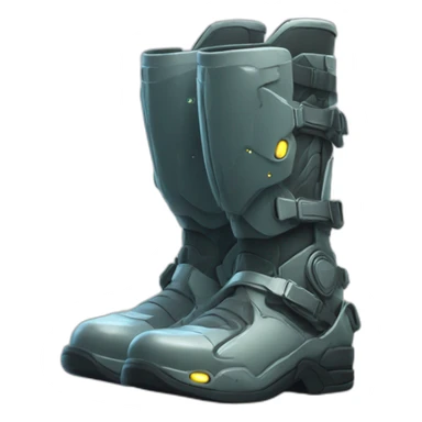 futuristic Galactic Vanguard armored boots sticker