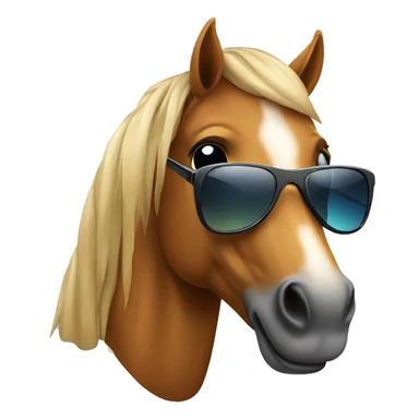 horse with sunglass sticker