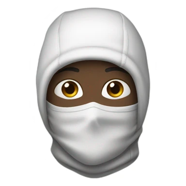 Boy with a balaclava and a hand roll cigaret sticker