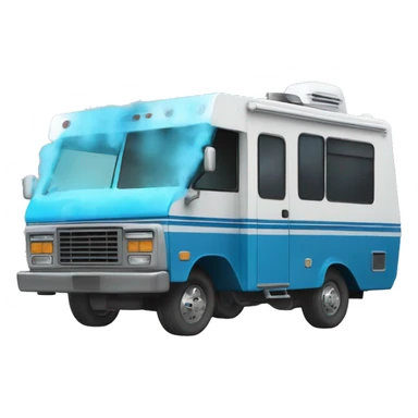 create recreational vehicle from breaking bad with blue smoke coming out sticker