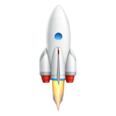 rocket simple linear syle sticker