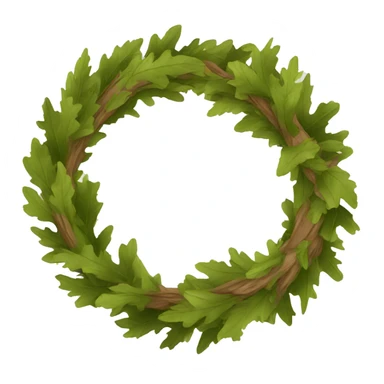 oak wreath sticker
