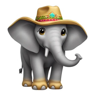 Elefante con sombrero  sticker