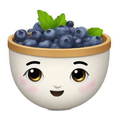 Cute yoghurt bowl with blueberries  sticker