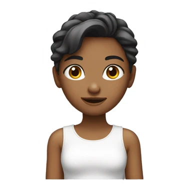 Girl whit white top sticker