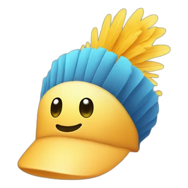 Hat shuttlecock sticker