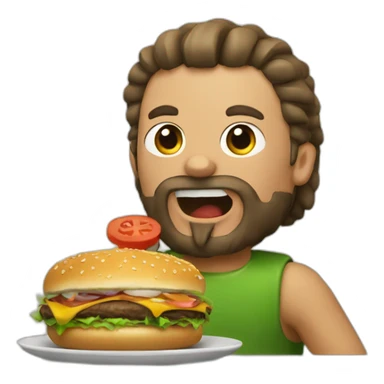 vikingo eating burguer sticker