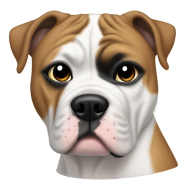 American bulldog white with a small black patch of fur on it’s eye. And white fur everywhere else  sticker