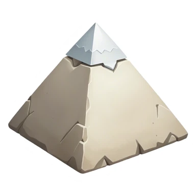 White rock shaped like a pyramid ￼ sticker