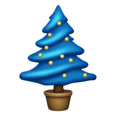 Blue Christmas tree sticker